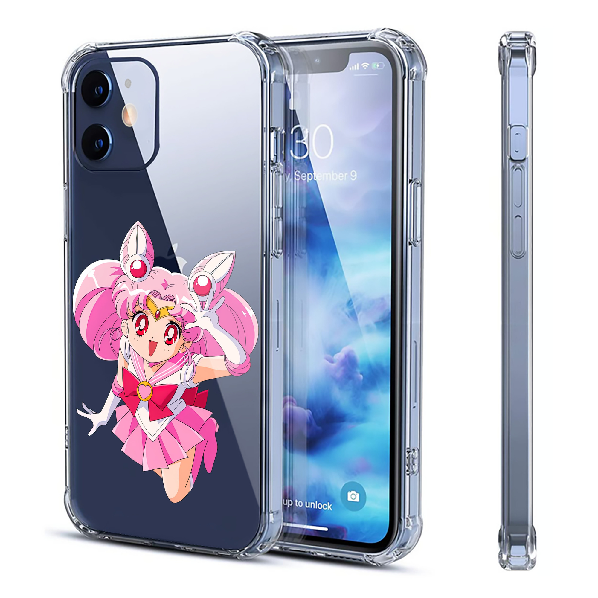 （画像用） 美少女戦士セーラームーン ちびうさ Sailor Moon Chibiusa Tsukino Usagi Small Lady Serenity 【iPhone 12シリーズ対応】透明スマホケース（クリアソフトケース）